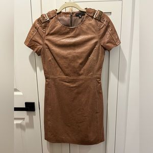 Rachel Zoe 100% leather mini dress